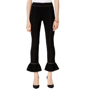 I.N.C International Concepts Womens Bell-Hem Casual Trouser Pants, Black, 6 - 1 of 1