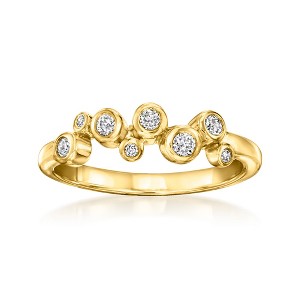 Pure Collection by Ross-Simons 0.25 ct. t.w. Bezel-Set Lab-Grown Diamond Zigzag Ring in 18kt Gold Vermeil - 1 of 4