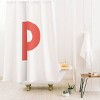 Deny Designs April Lane Art Block Monogram Shower Curtain - 2 of 3