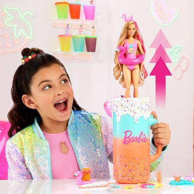 Barbie Pop Reveal Rise &#38; Surprise Gift Set with Scented Doll, Squishy Scented Pet &#38; More, 15+ Surprises