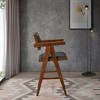 NicBex Mid-Century Modern Leather Upholstery Dining Chair Set of 2 with Arm Support Farmhouse Kitchen Side Chairs for Living room - 3 of 4
