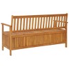 vidaXL Solid Acacia Wood Storage Bench - Stylish Patio Furniture with Large Storage Compartment, Sturdy Outdoor Seating, Natural Oil Finish - 4 of 4