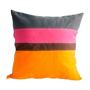 Slickblue Vivid Day Decorative Knitted Pillow - 19.7", Patchwork Design, Down-Alternative Fill, Modern Floor Cushion - 1 of 3