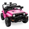 Ride On Truck for Kids, 12V Battery Powered Toy Car with Remote Control, Spring Suspension, LED Headlight and Music, Toddler Electric Vehicles for 3+ - 2 of 4