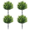 COZONY Artificial Topiary Ball Trees, Indoor Outdoor Decor Faux Eucalyptus Plants with Stand for Porch, Patio, Office - 2 of 4