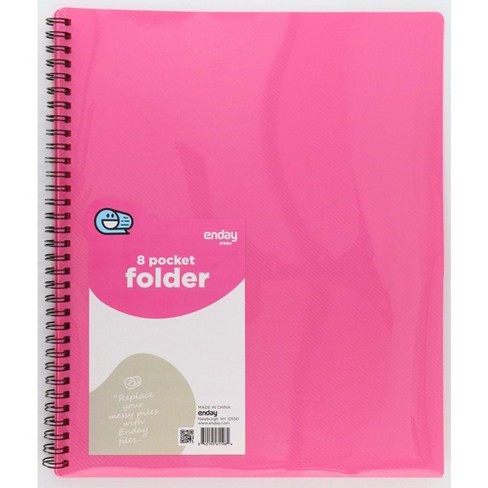 8 Pocket Poly Spiral Pocket Folder Each