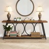 MAYEERTY 2-Tier Console Table, 70.9" Industrial Sofa Table Behind Couch - 2 of 4