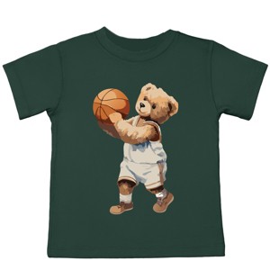 The Juniper Shop Watercolor Basketball Bear Toddler Short Sleeve Tee - 1 of 4