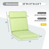 Aoodor Outdoor High Back Dining Chair Cushion Set, Water Proof & Stain Resistant, Polyester Fabric Cover with Ties and Zipper, Set of 2 - 3 of 4