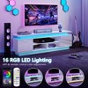 Skyzoo TV Stand with Storage & LED Lights & Power Outlets for TVs up to 80", Modern Entertainment Center for Living Room - 4 of 4