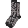 Memoi Women's S-Swirl Super Comfi Soft-Fit Crew Sock Khaki - 3 of 4