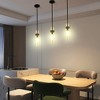 PAKOKULA 1-Light Black understated Mini Pendant Light with Clear Glass Shade - 4 of 4