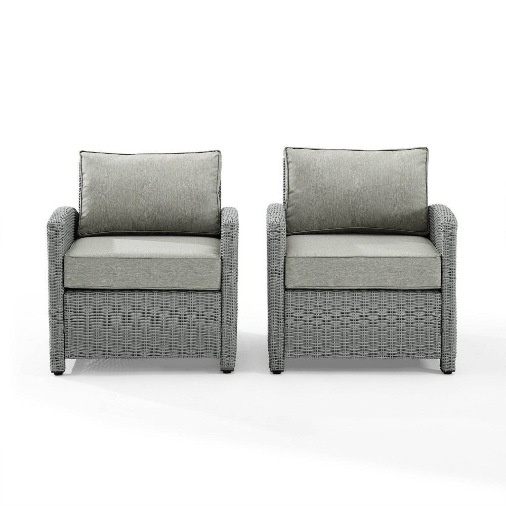 Bradenton 2pc Outdoor Wicker Seating Set – Gray – Crosley  – Patio​
