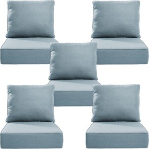 POCASSY 6" Outdoor Cushion Set, 24"x24" Replacement Water Resistant Zippered Cushion for Chairs - 1 of 4