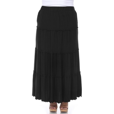 Tiered skirt shop black and white