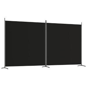 vidaXL 2-Panel Room Divider Black 137"x70.9" Fabric - 1 of 1