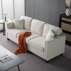Sapphtopaz 86.6" Teddy Velvet Couch Sofa - Cushion Back & Seat with Removable Covers, 660 LBS Capacity, Cozy Furniture for Living Room & Home Spaces - 4 of 4