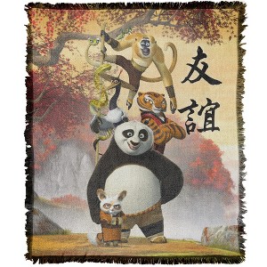 Kung Fu Panda Kung Fu Panda Friendship Blanket 50"x60" Woven Tapestry - 1 of 4