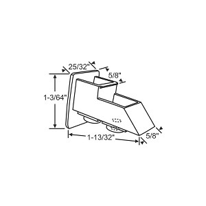 Brixwell 60-653 Balance Top Sash Guide White - 1 of 2