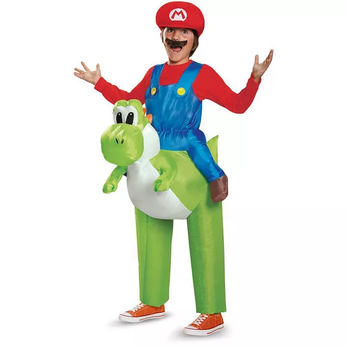 target.com | Kids' Inflatable Mario Riding Yoshi Halloween Costume One Size