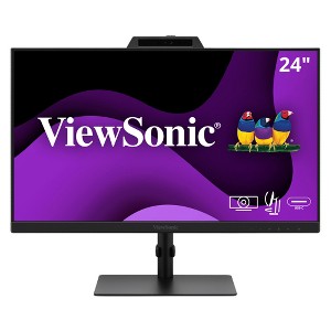 ViewSonic VG2441V 24 Inch 1080p IPS Video Conferencing Monitor with Integrated Windows Hello Certified IR 5MP Webcam, Built-in Microphone, Advanced - 1 of 4