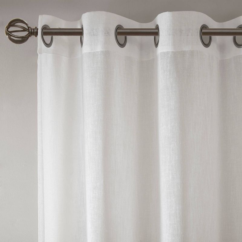 Jacey Woven Striped Sheer Window Panel, 5 of 9