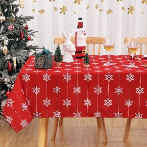 Rectangle Snowflake Christmas Tablecloth - 1 of 4