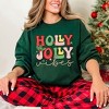 Simply Sage Market Women's Graphic Sweatshirt Holly Jolly Vibes Distressed - 2 of 4