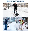 GustoWave Ergonomic Snow Shovel with Assisted D-Ring Handle, 18" Wide Blade & Aluminum Edge, Lightweight Snow Pusher for Driveways, Walkways, Yard - 3 of 4