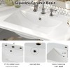 Lyngins 36" Freestanding Vanity with Textured Glass Doors & Open Shelf, Modern Bathroom Vanity with Ceramic Sink, Waterproof Painted Finish - 4 of 4