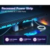 Itopfox Reversible Gaming Desk with USB Charging Port and LED Lights, Computer Desk with Storage Shelves & Monitor Stand, Study Table for Home Office - 4 of 4