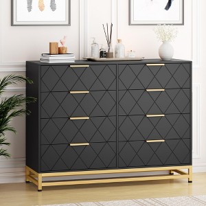 Whizmax Dresser for Bedroom with 8 Drawer, TV Stand Dressers Chest of Drawers for Living Room Hallway Entryway - 1 of 4