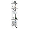 vidaXL Book Cabinet Concrete Gray Engineered Wood, Metal Book Cabinet - 15.7" - 3 of 4