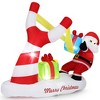 Resenkos 7-Ft Outdoor Christmas Inflatable Santa with Slingshot - Multi-Color White - 3 of 4