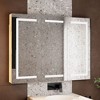 Famapy White Anti-Fog Bathroom Medicine Cabinet with Lights and Two Mirror Doors - 4 of 4