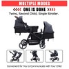 Tandem Stroller w/ Convertible Bassinet - Reversible Infant-to-Toddler Seat w/ XL Storage & Adjustable Canopy, One-Pull Fold - 3 of 4
