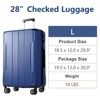 Cesicia Hardshell Luggage, Lightweight Durable ABS Suitcases with Double Wheels, 28" Expandable Checked Luggage - 3 of 4
