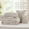 Bedsure | 3/4 Pcs Pinch Pleat Bed Solid Comforter &  Pillowcases Bedding Set - 4 of 4