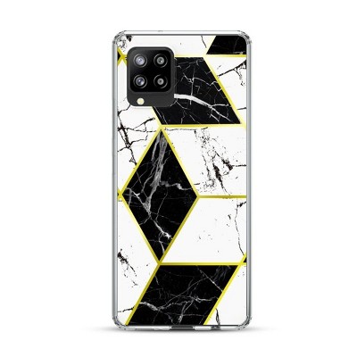 MyBat Fusion Protector Cover Case Compatible With Samsung Galaxy A42 5G - Electroplated Black Marbling