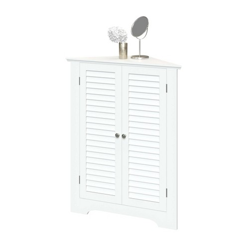 Ellsworth Two Door Corner Cabinet With Shutter Doors White ...