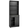 Bathroom Storage Cabinet, Cabinet with Two Doors and Drawers, Adjustable Shelf,  MDF Board - 4 of 4