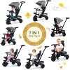 Kinder King 7 in 1 Kids Baby Stroller Tricycle Folding Toddler Trike w/Adjustable Push Handle - 3 of 4