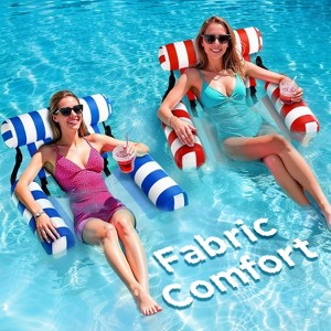 iPlay, iLearn Pool Wave Pool Floats Chairs Adult, 2 Packs Heavy Duty Inflatable Swimming Pool Lounges - 1 of 3