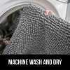 Bath Rug 30x20, Rubber Backing Quick Dry Washable Microfiber Mats, Gray - 3 of 4