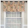 RLF Home 4" Top Tab High Quality Fabric Every Tab Valance for Windows 50" x 16" Rose - 2 of 4
