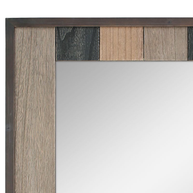 26.6&#34; x 24&#34; Rectangle Natural Wood Plank Mirror Brown - Stonebriar Collection, 6 of 8