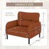 MOONMISS corduroy fabric, comfortable monochrome single person wide seat chair, suitable for living rooms and bedrooms - 4 of 4