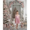 2Bunnies Girls Beaded Sequin Embellished Tulle 3/4 Sleeve Christmas Party Dress - 4 of 4