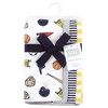 Hudson Baby Infant Boy Cotton Flannel Burp Cloths, Sports Fan 4 Pack, One Size - 2 of 4
