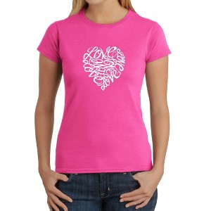 LA Pop Art Women's Word Art T-Shirt - LOVE - 1 of 4